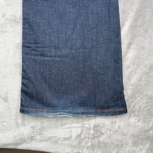 Banana Republic Jeans Womens 28 Blue Premium Denim Low Rise Flared Kick Out Y2K - Picture 14 of 16